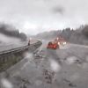 Video: Car skids backwards down motorway almost hitting traffic officer