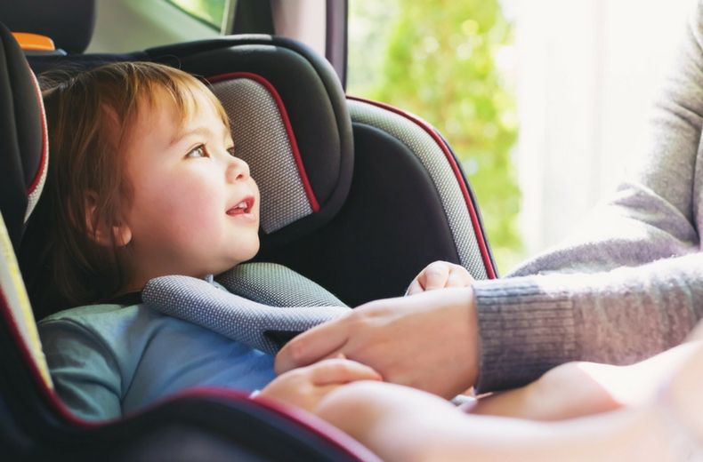 baby sitting chair in car