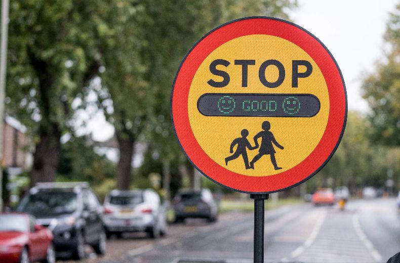 Meet the crossing lollipop that measures pollution levels