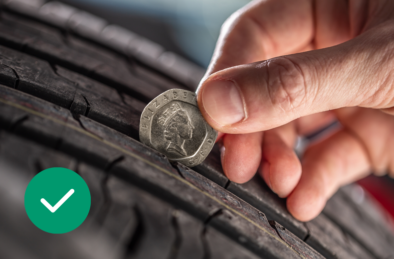 Tyre tread depth, UK law and tyre safety checks