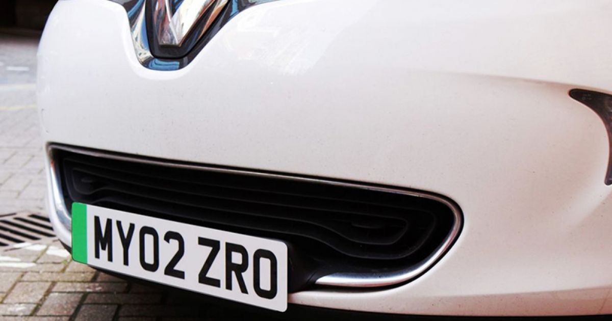 Green number plates for electric cars will appear this