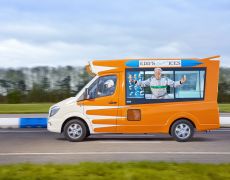 British inventor scoops the world record for fastest electric ice cream van