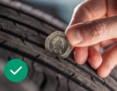 Tyre tread depth, UK law and tyre safety checks