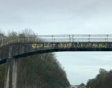 Middle-lane hoggers targeted by vigilante graffiti on the M6