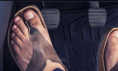 Is it illegal to drive without shoes?